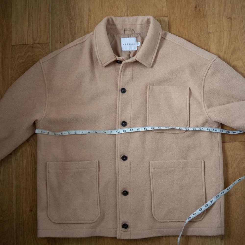 Topman Camel Button Down Coat - image 6
